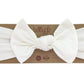 Babygiz Baby Girl Headbands-Infant,Toddler Cotton Handmade Hairbands With Bows Child Hair Accessories (White)