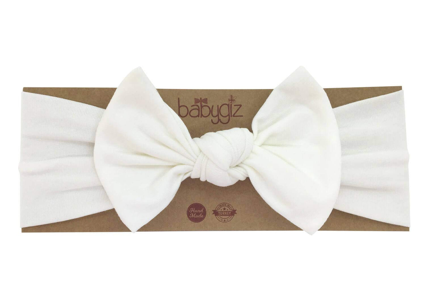 Babygiz Baby Girl Headbands-Infant,Toddler Cotton Handmade Hairbands With Bows Child Hair Accessories (White)