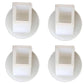 Apav Juhla Silicon Grade Rubber Pad For Square Pipe 1 Inch I Set Of 4 (White)