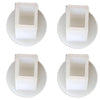 Apav Juhla Silicon Grade Rubber Pad For Square Pipe 1 Inch I Set Of 4 (White)