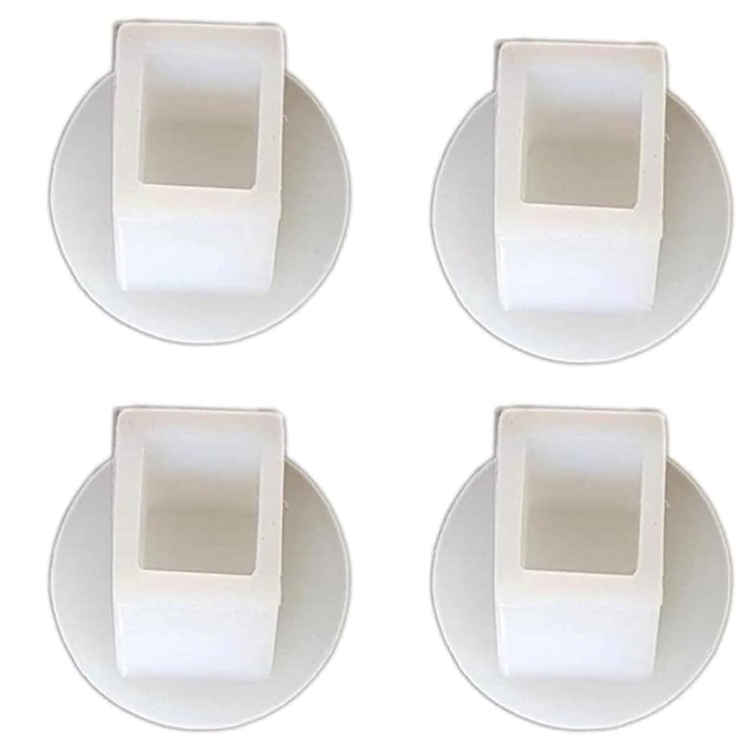 Apav Juhla Silicon Grade Rubber Pad For Square Pipe 1 Inch I Set Of 4 (White)