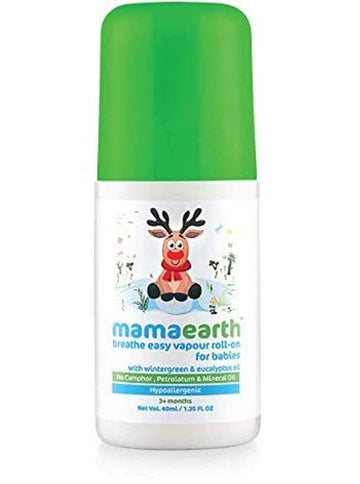 Mamaearth Breathe Easy Vapor Baby Roll On | Gentle Chest & Back Rub With Eucalyptus | Helps Relieve Cold & Nasal Congestion | 1.