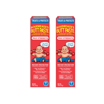 Boudreaux'S Butt Paste Diaper Rash Ointment - Maximum Strength - Contains 40% Zinc Oxide - Paraben And Preservative-Free - 4Oz (