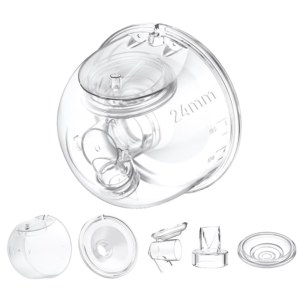 Beast Pump Full Set Milk Collector Cup 24mm Only Compatible with Momcozy S12 Pro/S9 Pro Breast Pump, NOT for S9/S12,for S12 Pro/