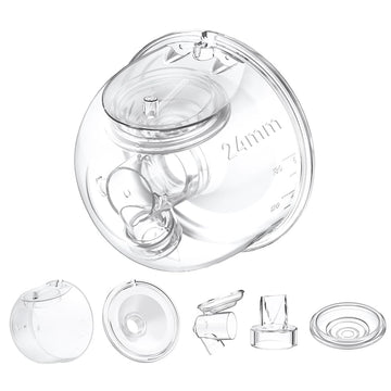 Beast Pump Full Set Milk Collector Cup 24mm Only Compatible with Momcozy S12 Pro/S9 Pro Breast Pump, NOT for S9/S12,for S12 Pro/