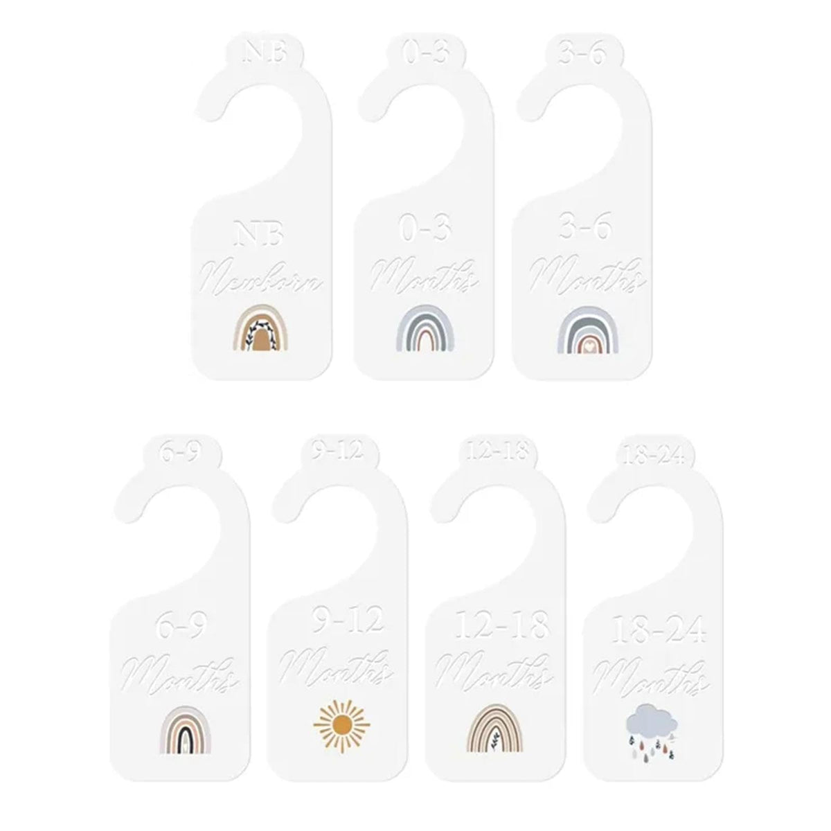 Club Bollywood7Pcs Baby Closet Dividers Acrylic Clothes Size Divider for Photography Props|Baby|Nursery Dcor|Other Nursery Dcor