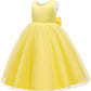 Toddler Girl Birthday Yellow Dress, Party Wedding Flower Christmas Earster Sleeveless Floor Length Tutu Tulle Dance Gown 3-4 Yea