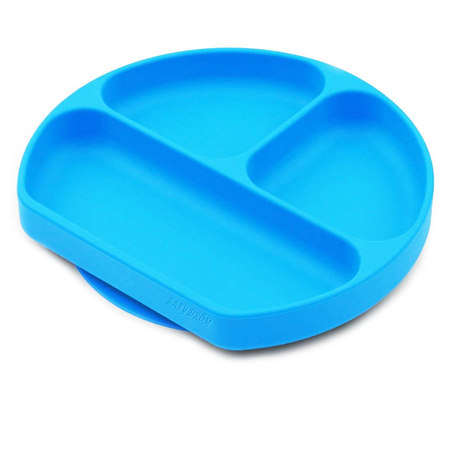Silicone Suction Plates For Babies, Stick To High Chair Trays And Table, Divided WBCBBB094MKYXXT