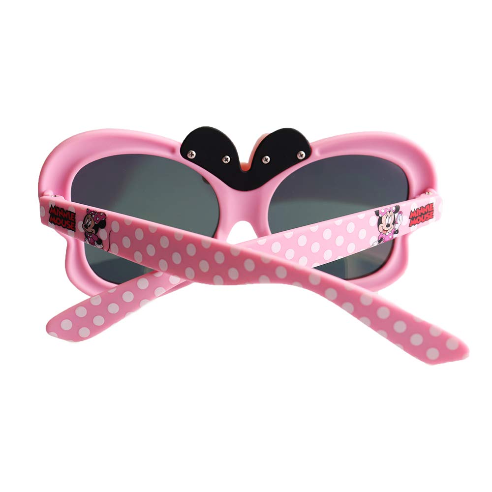 Sun-Staches Disney Official Minnie Mouse Lil Characters Child Sunglasses, Uv400 Lenses Pink Polka Dot Frames, One Size Fits Most