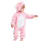 Michley Baby Romper Winter Flannel Newborn Infant Jumpsuit Outfit Animal Halloween Clothes, Pink Pig, 24-30Months, Size 120