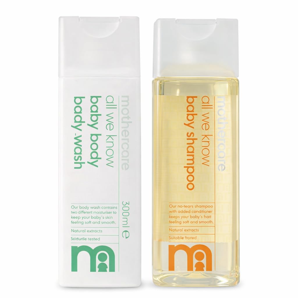 Mothercare All We Know Baby Body Wash And Shampoo (300/300 Ml)
