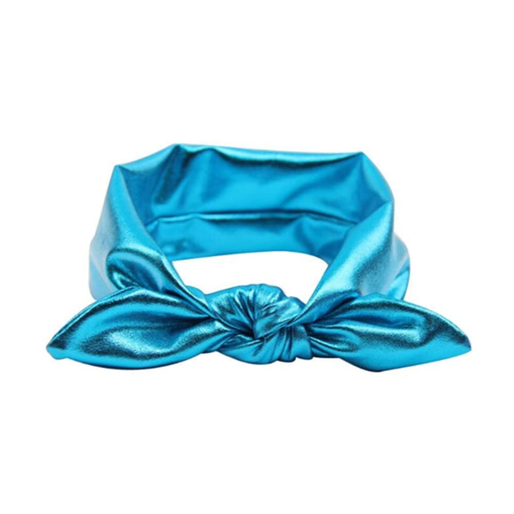 Aisibo Baby Headbands, Children Big Bow Elasticity Headband Kids For Girls Newborn Infant Toddlers Kids (Blue)