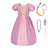 Dressy Daisy Little Girls Princess Dress Up Clothes With Braid & Accessories For Halloween Birthday Party Everyday Outfit Size 8
