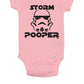 Teenow - Light/Dark Side - Adorable Future Sw Inspired - Funny Infant Bodysuit - Boy/Girl (0-3 Months, Pink Storm Pooper)