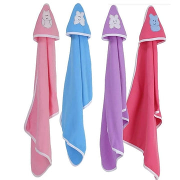 Bumtum Baby Soft Cotton Hooded Bath Towel, 4 Pcs.| Ultra Absorbent | For Newborn, Infant Boys And Girls (76 X 61 Cm, Pack Of 1)