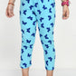 Girls Cotton Printed Slim Fit Capri 3/4th Pants (Pack of 1) Sky Blue