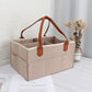 Mahonestfelt Baby Diaper Caddy - Nursery Storage Bin And Car Organizer For Diapers And Baby Wipes (Oatmeal)