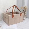 Mahonestfelt Baby Diaper Caddy - Nursery Storage Bin And Car Organizer For Diapers And Baby Wipes (Oatmeal)