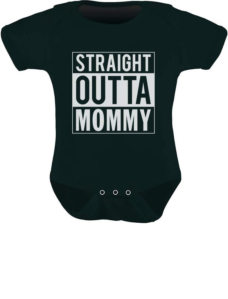 Tstars Straight Outta Mommy Newborn Girl Boy Outfits New Mom Gifts Funny Baby Bodysuit Newborn Black