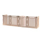 Convertible Indoor/Outdoor Pet Playpen 6 Panel Soft Tan/Mocha 63.8' X 33.1' X 36' (3 Pack)