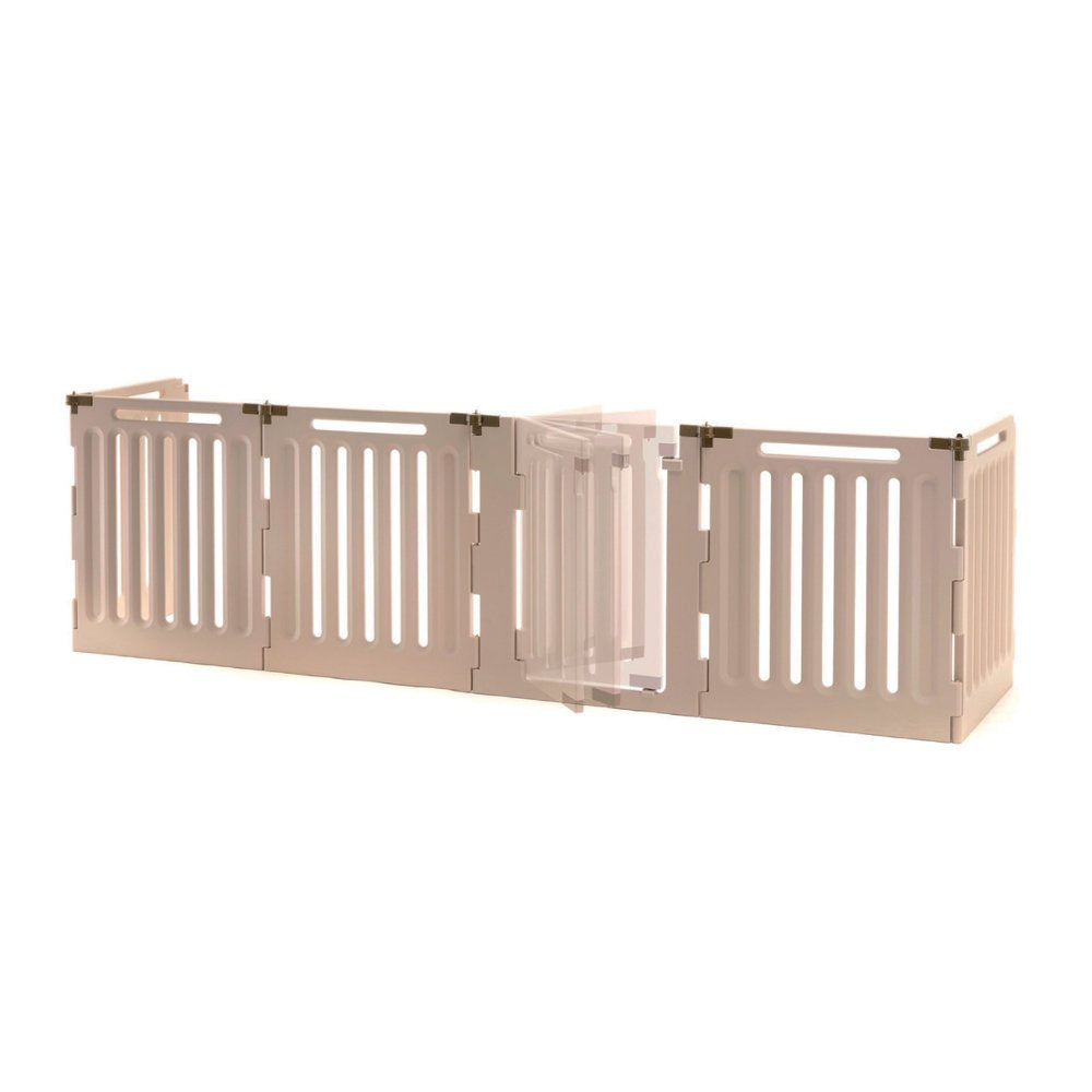 Convertible Indoor/Outdoor Pet Playpen 6 Panel Soft Tan/Mocha 63.8' X 33.1' X 36' (3 Pack)