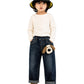 A.T.U.N. (ALL THINGS UBER NICE) Baby Boys Stylish Denim Jeans Pant with Cute Keychain Charm | Soft Stretchable Fabric with Elast