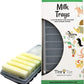 Breast Milk Freezer Storage Trays, 10-1Oz Bars, 2 Silicone Tray Containers W/Leak Resistant Lids, Food Grade Silicone (Milk Tray