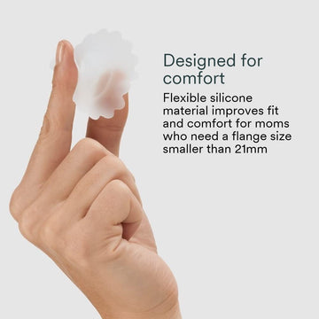 Willow Breast Pump Sizing Insert, 17Mm, 2 Ct, Flange Inserts For Breast Pump, Improves Fit And Comfort For Breast Pumping Moms,
