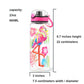 Cute Water Bottle For School Kids Girls, Bpa Free Tritan & Leak Proof & Easy Clean & Carry Handle, 23Oz/ 680Ml - Flamingo