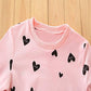Little Girl Clothes Infant Outfits Set 2 Pieces Long Sleeved Tops And Pants (Pink, 18-24 Months)