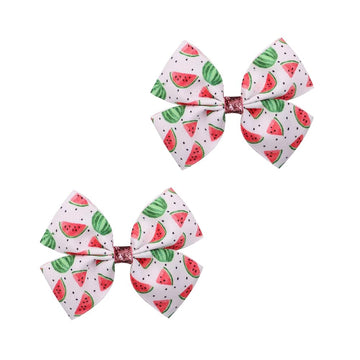 BOENBE LOVED Fruit Hairpin Watermelon Bow Hair Clips Non Slip Hair Clip Fruit Accessories for Women Girls Hair (B1)