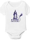 8 Hours Bottle To Throttle, Aviation Themed Baby Onesie (6 Month)