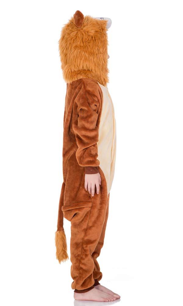 Yolsun Kids Lion Animal Halloween Costume, Deluxe Kids Onesie Dress Up For Boys&Girls