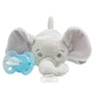 Philips Avent Ultra Soft Snuggle Pacifier Holder With Detachable Pacifier, 0-6M, Elephant, Scf348/03