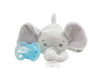 Philips Avent Ultra Soft Snuggle Pacifier Holder With Detachable Pacifier, 0-6M, Elephant, Scf348/03