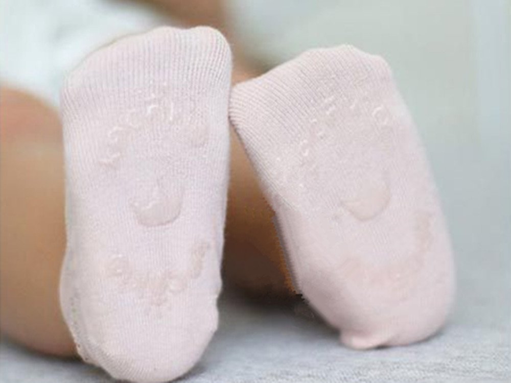 Behele Baby Girl Socks With Grips Lace Non-Skid Toddler Socks Newborn Infants Anti Slip Skid Princess Mary Jane Dress Socks 0-3T