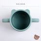 Blue Ginkgo Silicone Toddler Cups - Open Cup For Baby With Handles | Made In Korea | 8Oz Training Open Cups For Toddlers 1-3 (Gr