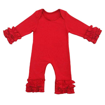 Owlfay Toddler Little Girls Baby 1St Valentines Day Romper Icing Ruffle Bottoms Long Sleeve Jumpsuit Playwear Pants Floral Print