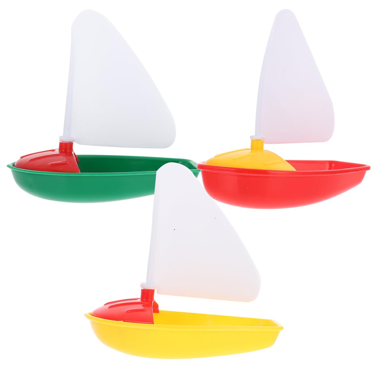 Toyvian 1 Set Toy Boats 3PCS Toddler Bathtub Sailing Boats for Kids Mini Boat Toys Sailboat Floating Row Swimming Pool Bulk Yach