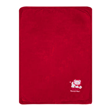 NAMAN Reversiable Ultrasoft Newborn Baby Wrapper Baby Blanket for Baby boy and Baby GirlRed_Cartoon.Emb.