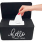 Moorfowl Hello Sweet Cheeks Flushable Wipes Dispenser, 8.2L x 4.9W x 3.9H inches, Bathroom Wipes Container Holder Cute Funny Rus