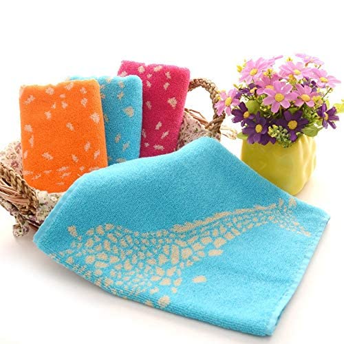 Ubersweet Cute Baby Face Hand Washer Cotton Absorbent Feeding Newborn Infant Soft Bath Children Washcloth : Blue
