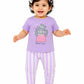 BODYCARE Girls Tshirt & Pajami Night Suit Set  Lavender 23Y