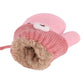 Toddler Baby Knitted Winter Gloves Cable Mittens Cute Cartoon Bear Kids Boys Girls Thermal Thick Fleece Lined Gloves Wool Warm K