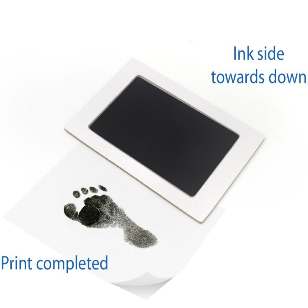 Large Clean Touch Ink Pad for Baby Handprints and Footprints - Inkless Infant Hand & Foot Stamp - Safe for Babies, Doesnt Touch
