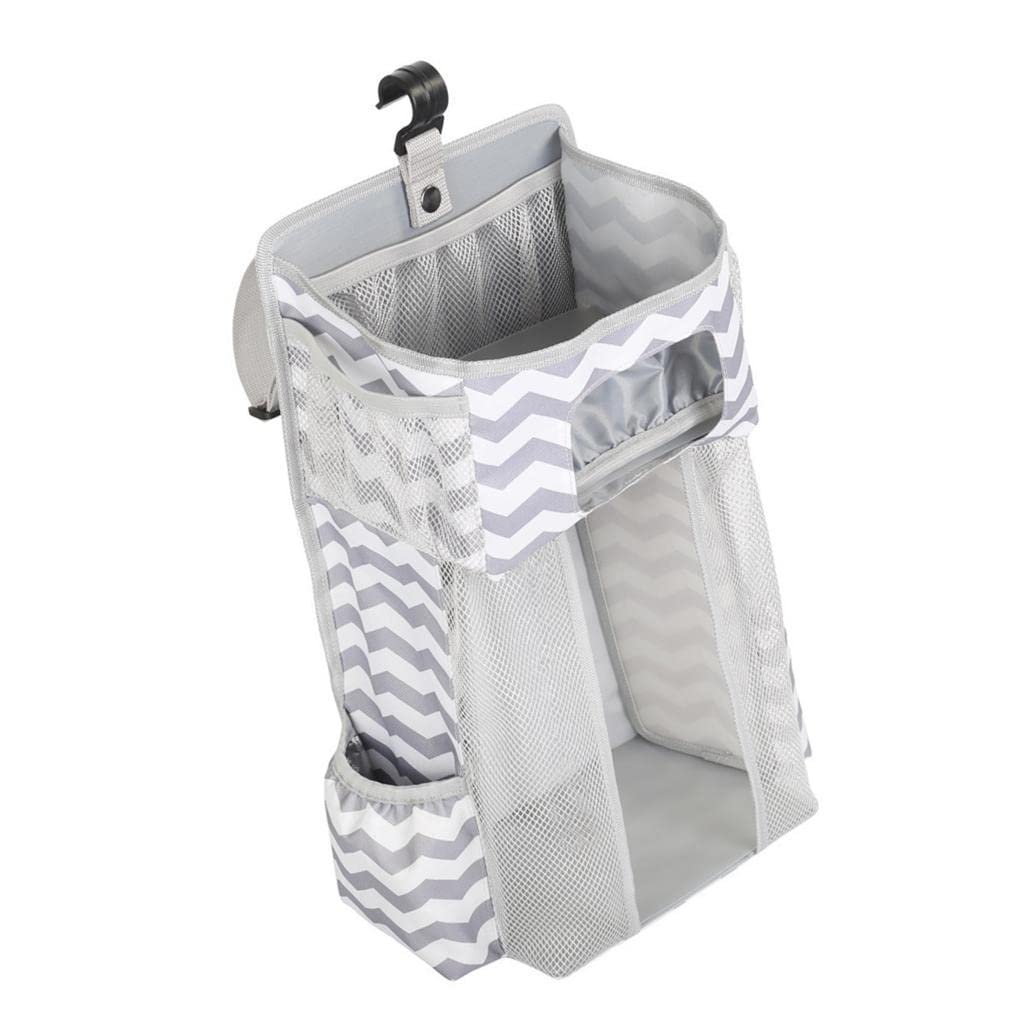 BNF Baby Crib Bed Hanging Bag Rack Bedside Diaper Organizer Bag PP Support Plate Stripe | Baby | Nursery Bedding | Nursery Beddi