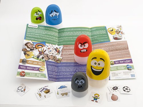 Miniland Emoticapsules. Multicolor and Funny Toy which Represent The Basic Emotions and Invite Children from 2 to 6 Years to Rec