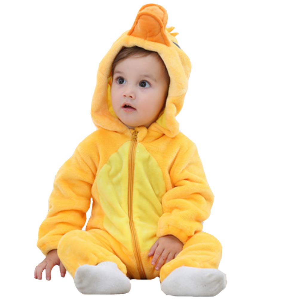 Baby Animal Costume - Unisex Infant Winter Autumn Flannel Cartoon Hooded Romper WBBAPB08C9MBC1X
