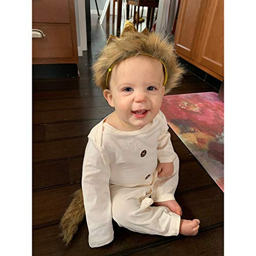 Shalofer Baby Boys Girls Where The Wild Things Are Romper Infant First Birthday Outfit (Beige,12-18 Months)