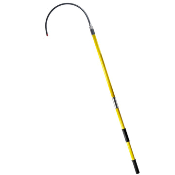 Heavy Duty 7.6ft Emergency Insulated Rescue Hook ,Detachable 19in Hook Head, epoxy Insulated Pole for Fire Electrician Anti-elec